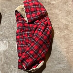 Wild Fable Red and Black Plaid Teddy Jacket